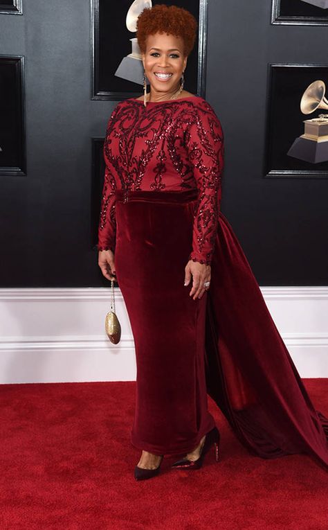Tina Campbell 2018 Grammys Red Carpet Fashion